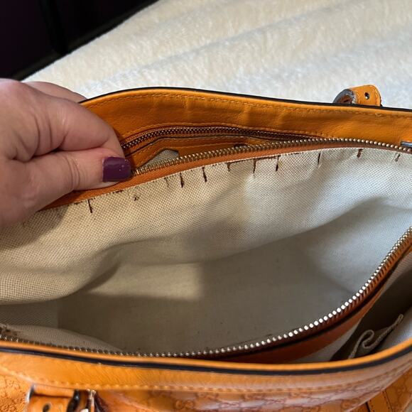 Gucci Orange Microguccissima Leather Medium Nice Tote - Picture 9 of 11